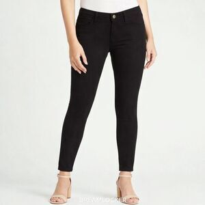 Frame Denim Jeans 25 Le High Skinny Film Noir Black Mid Rise Ankle Stretch